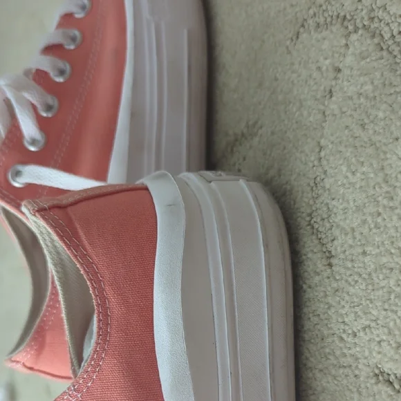 Converse Coral Pink Platform Sneakers - Picture 6 of 6
